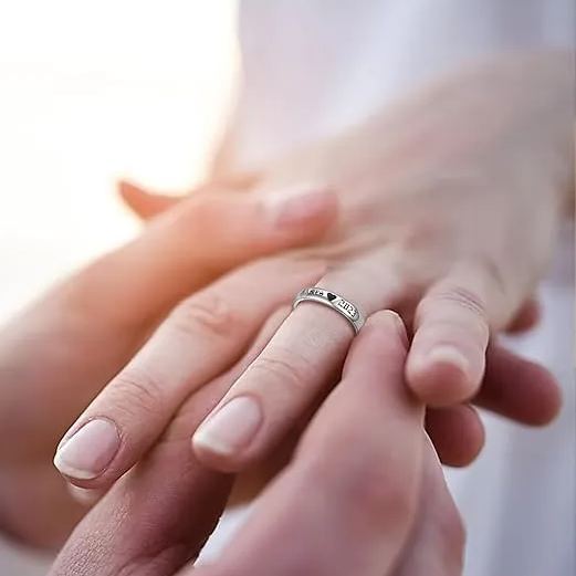 Polished Couple Ring Set