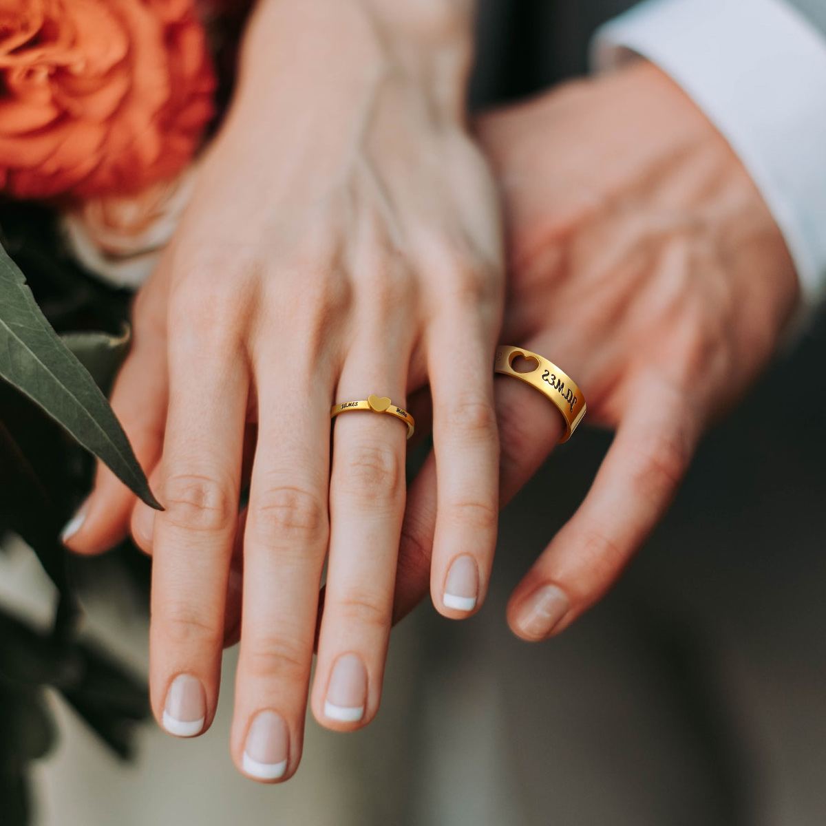 Cool Black Matching Rings