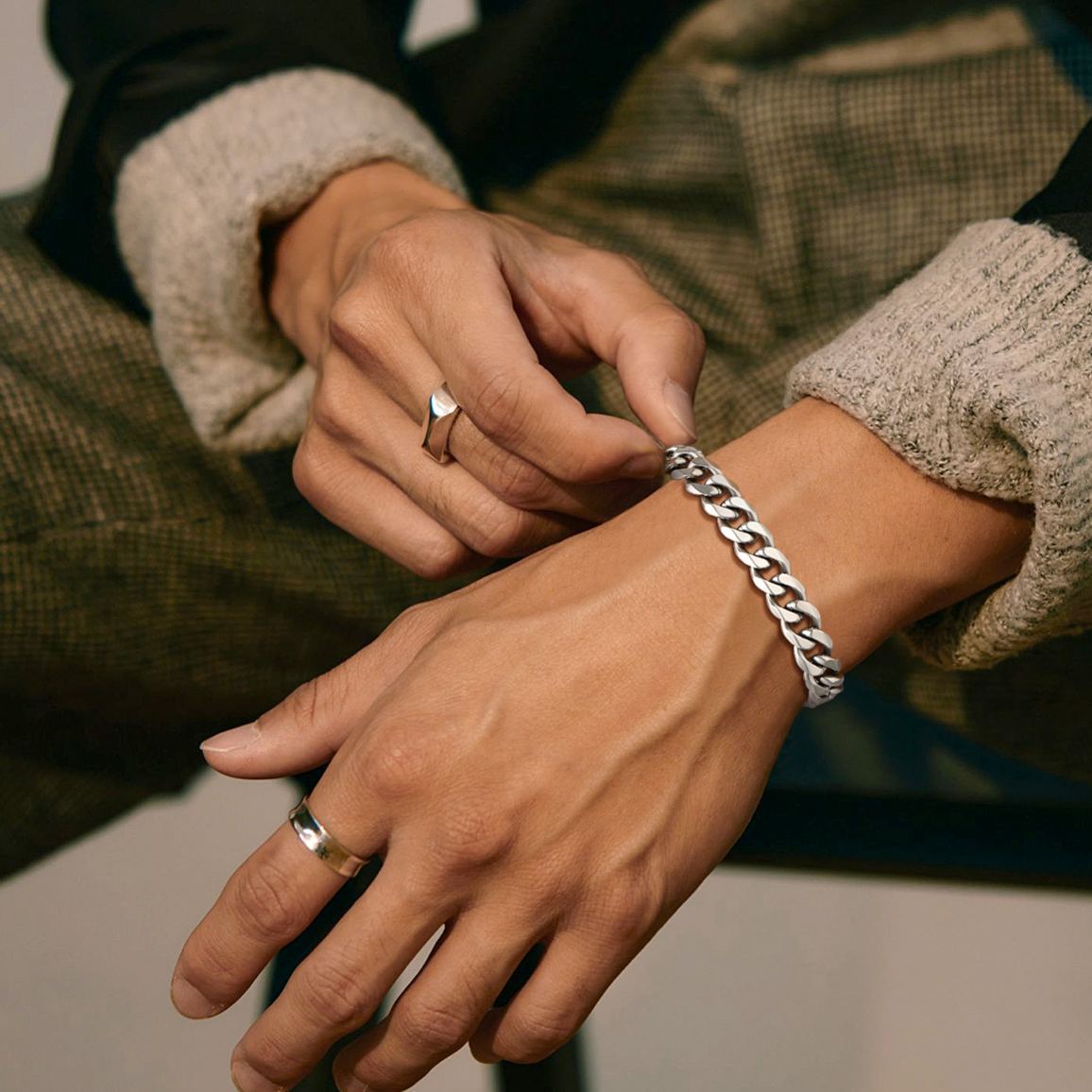 Gold Men's Rapper Wrist Bracelet