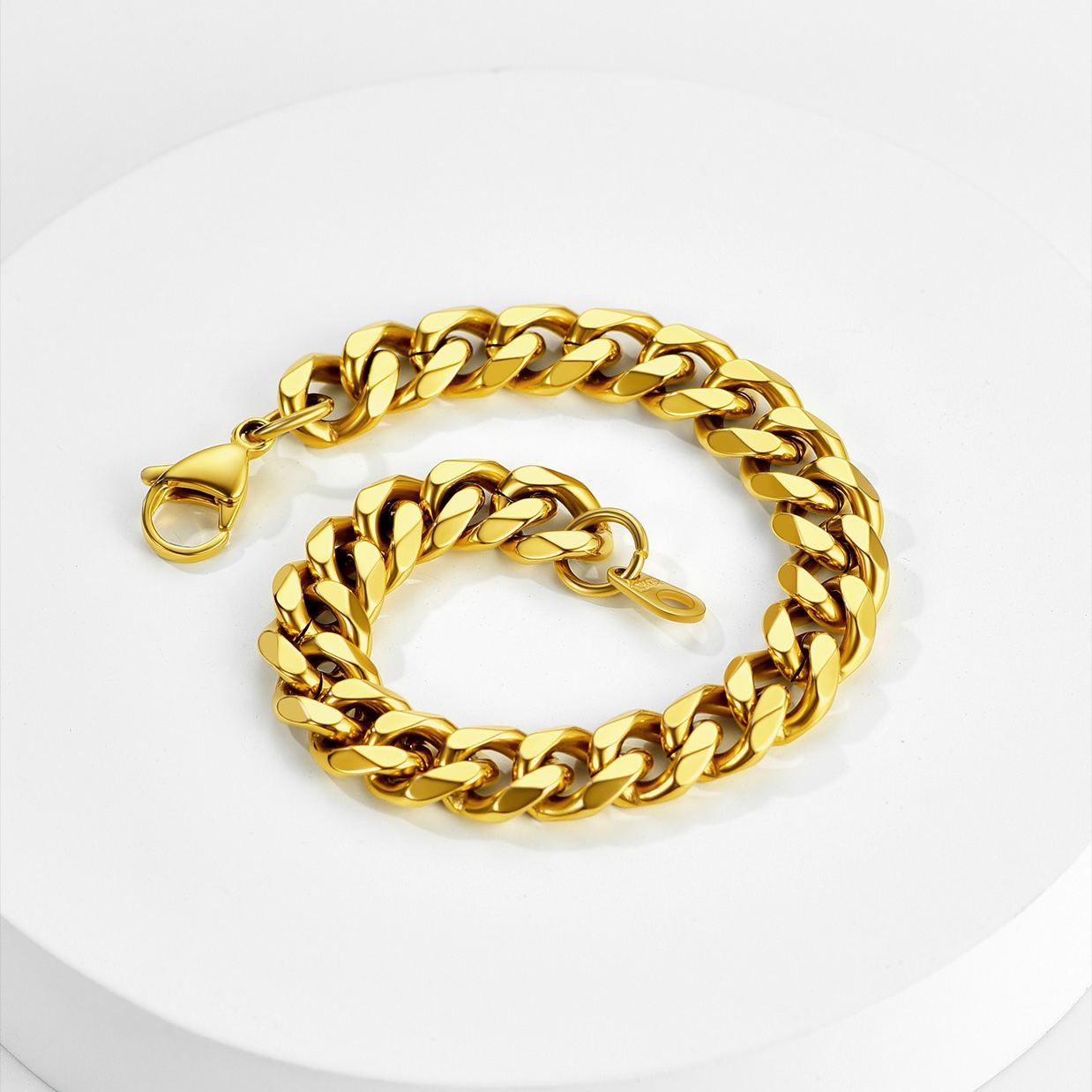 Gold Men's Rapper Wrist Bracelet