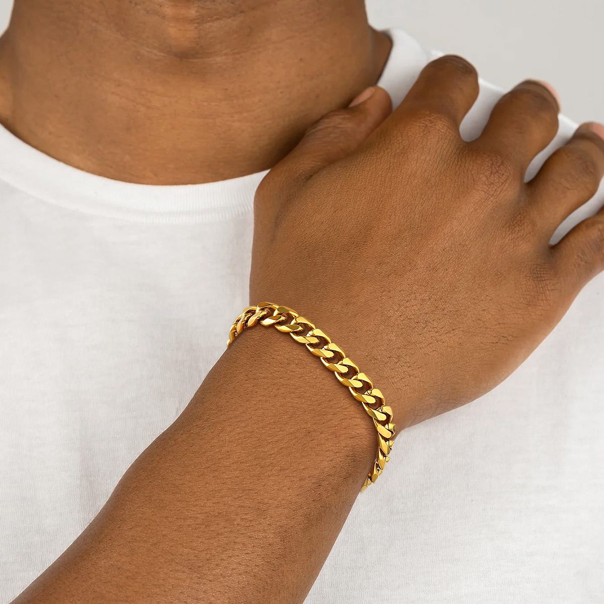 Gold Men's Rapper Wrist Bracelet