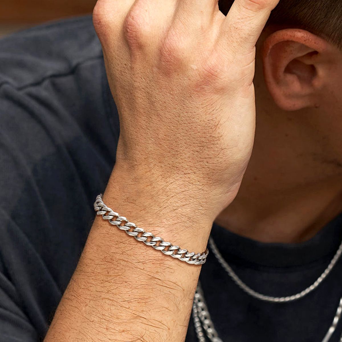 Cuban Link Stainless Steel Bracelets for Men