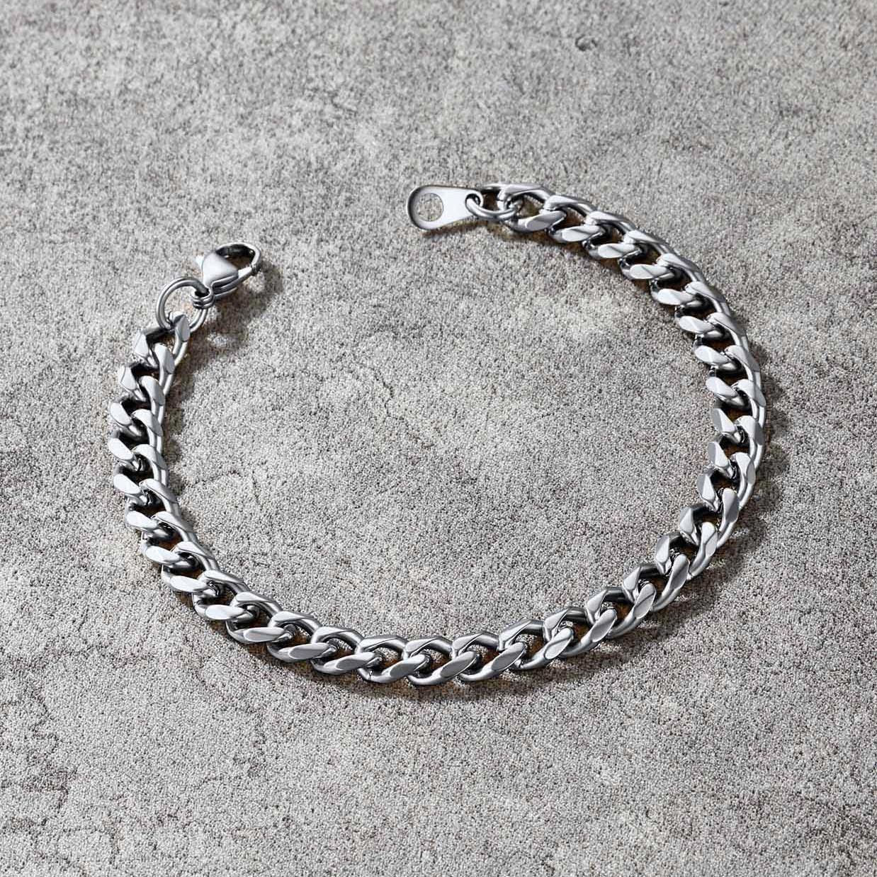 Cuban Link Stainless Steel Bracelets for Men