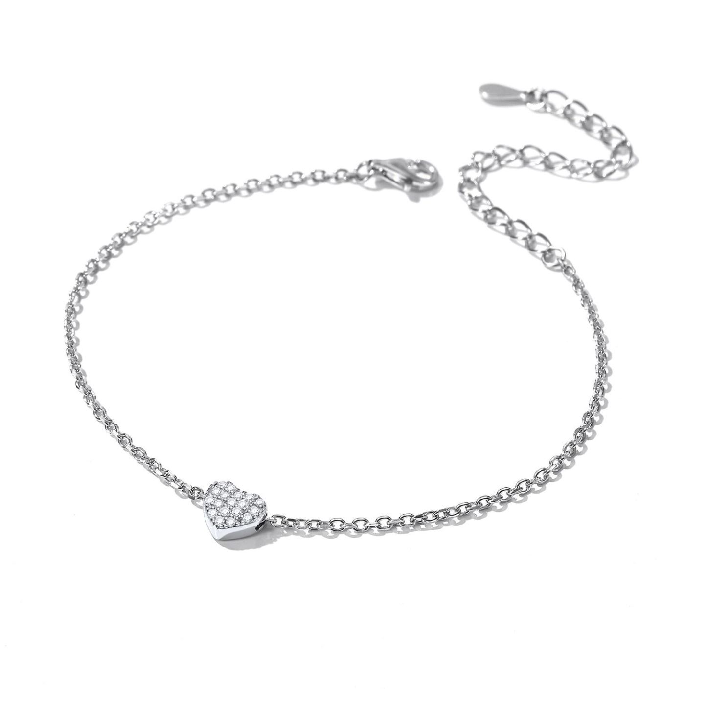 Cute Heart Zirconia Bracelet