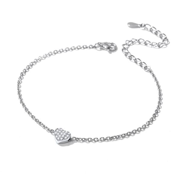 Cute Heart Zirconia Bracelet