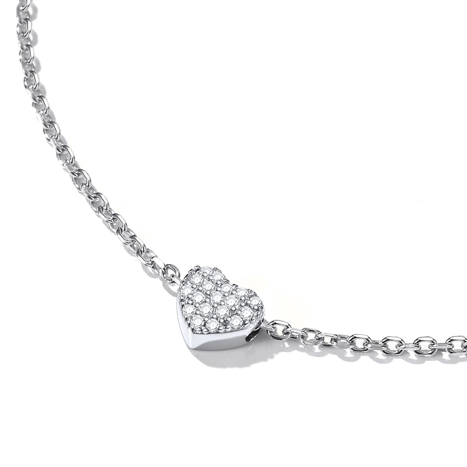 Cute Heart Zirconia Bracelet