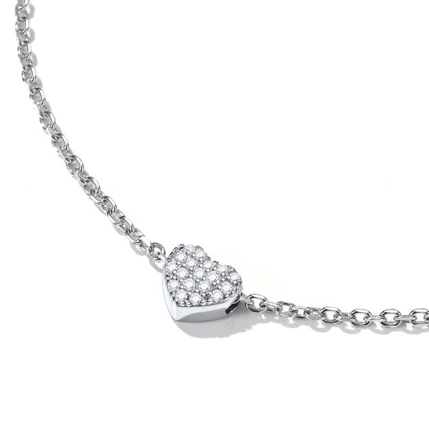 Cute Heart Zirconia Bracelet
