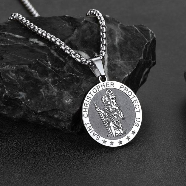 Mens St Christopher Necklace