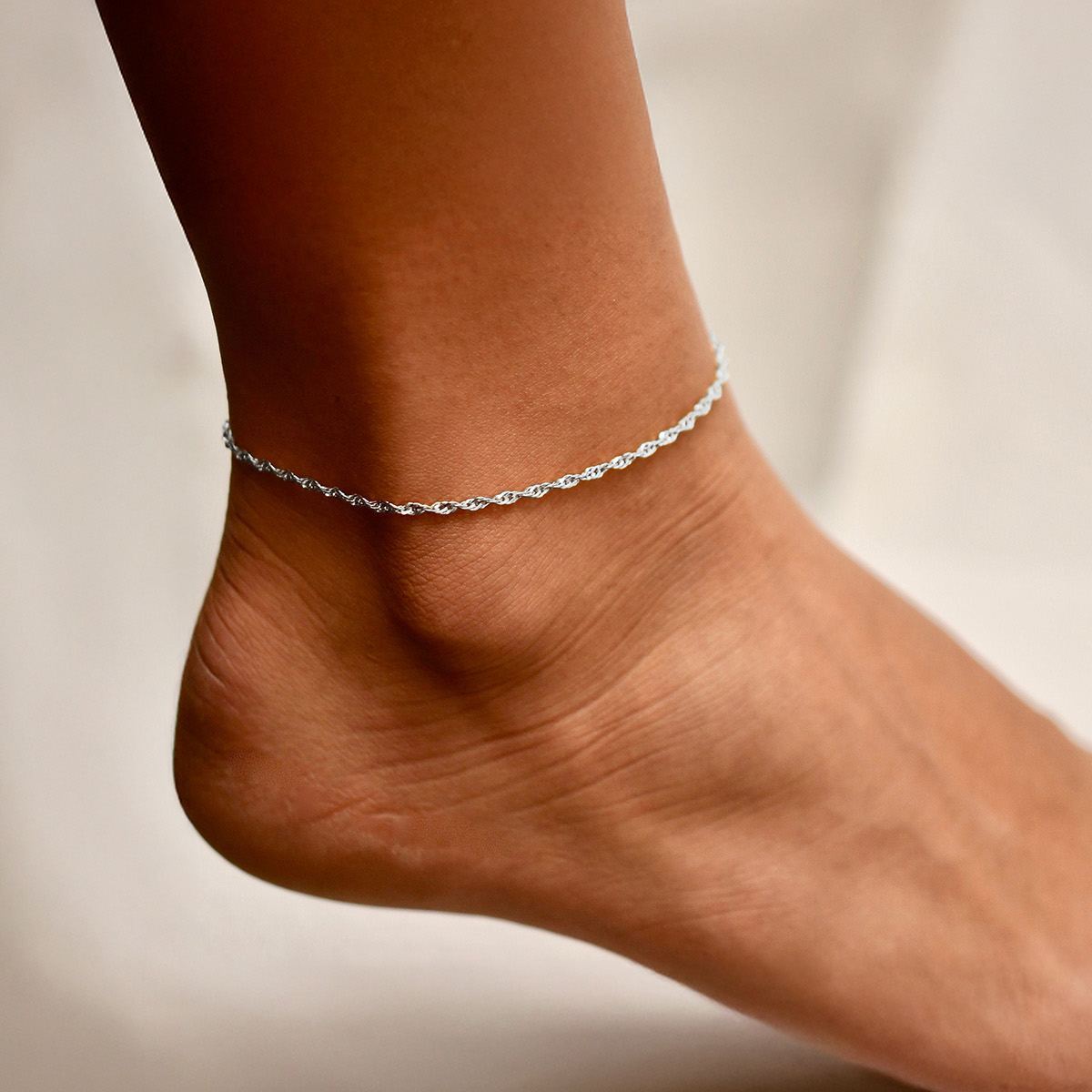 Women Sterling Silver Ankle Bracelet