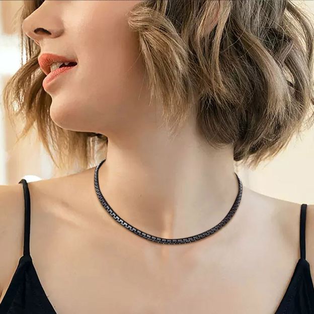 20" Black Stainless Chain Necklace
