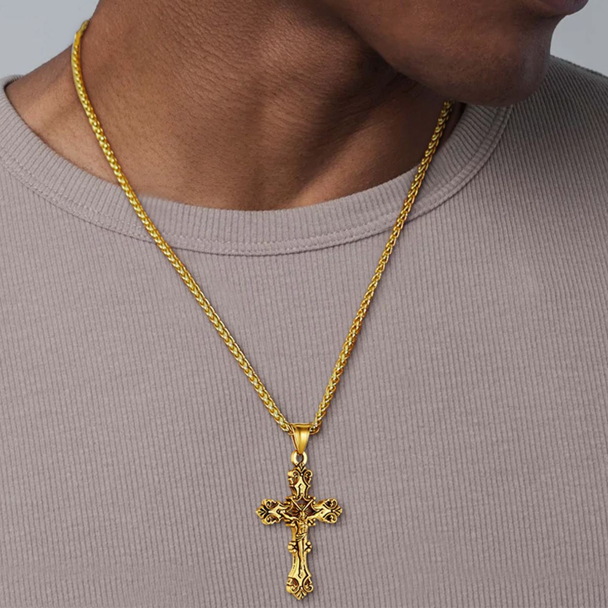 Jesus Crucifix Prayer Necklace
