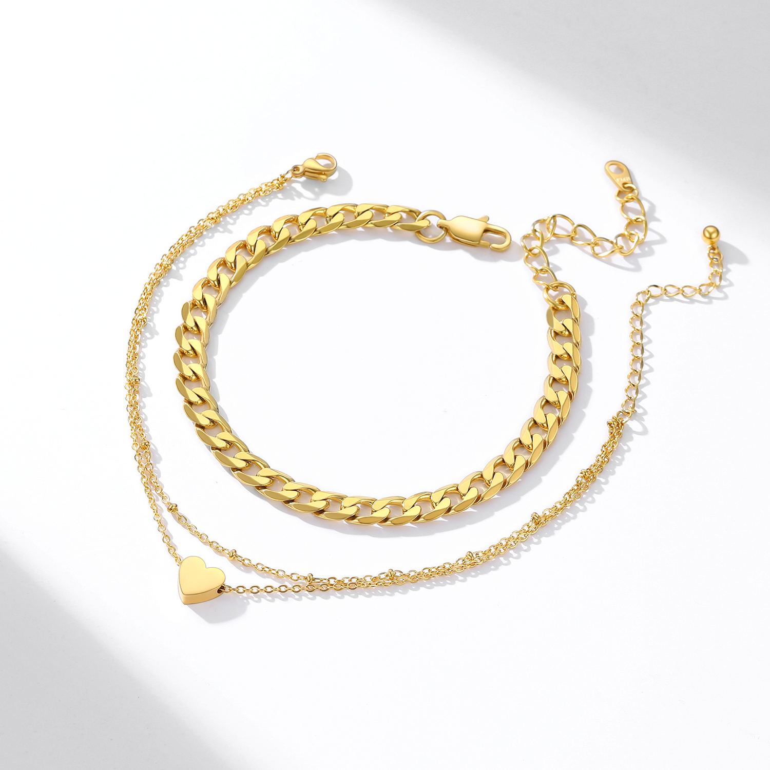 Cuban Link Gold Planted Anklets 