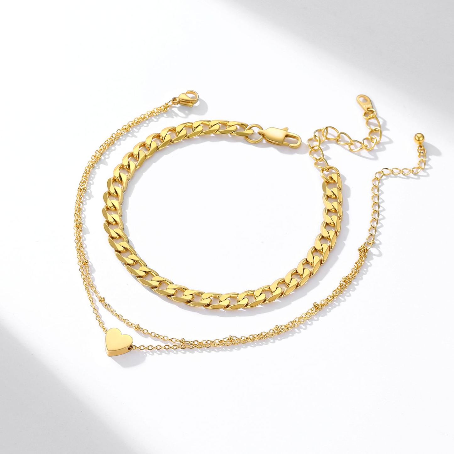 Cuban Link Gold Planted Anklets