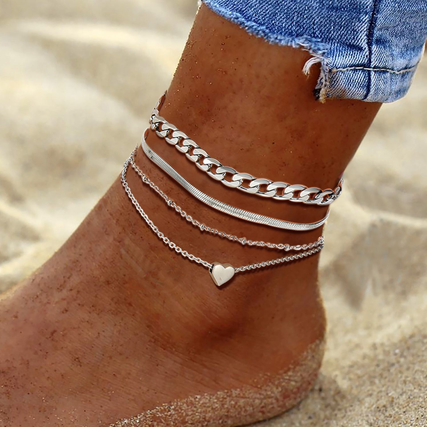 Women's Stainless Steel Anklets