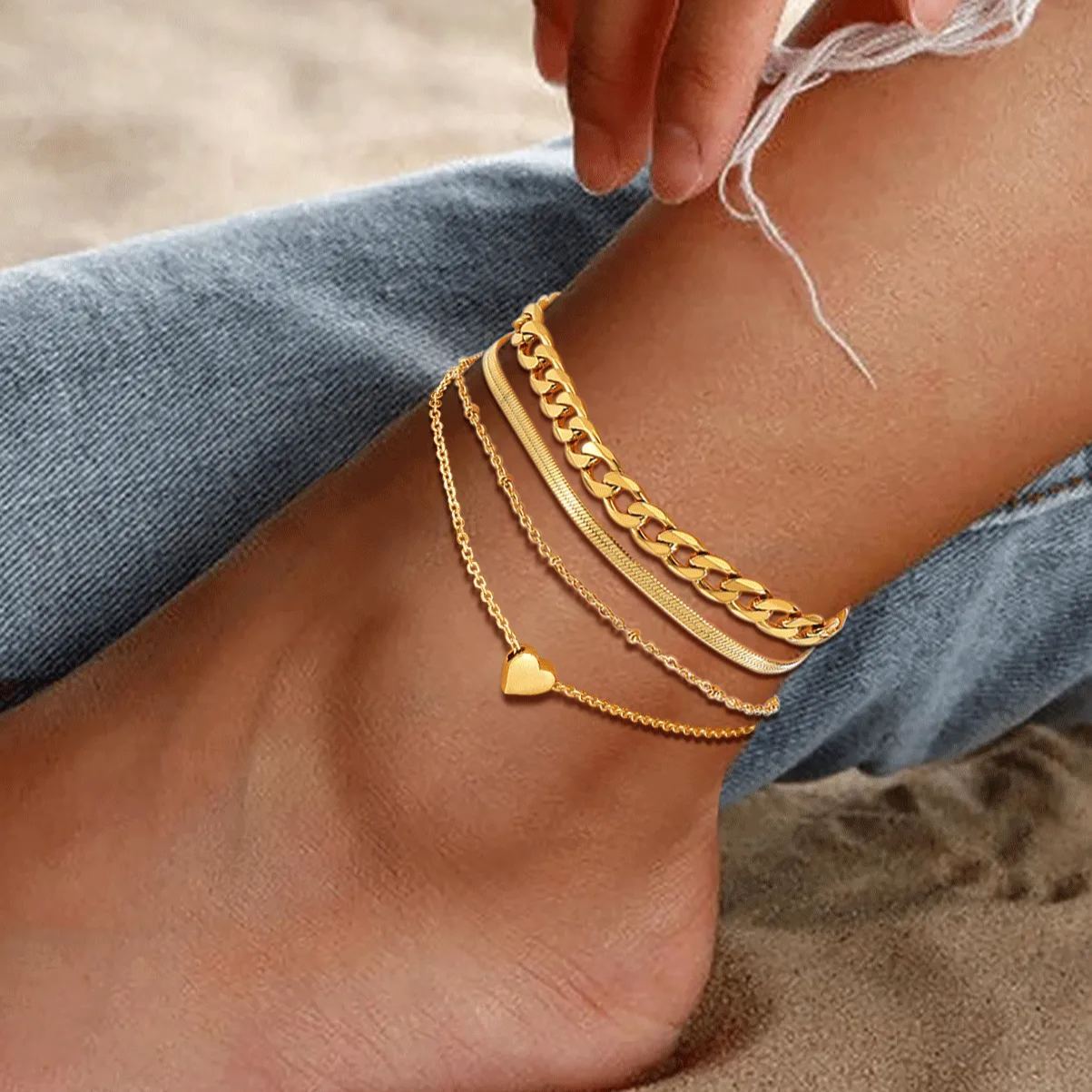 Women's Stainless Steel Anklets
