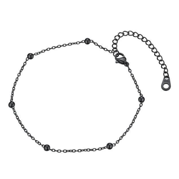 Stainless Steel Beaded anklet 