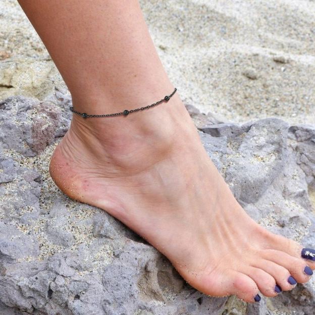 Stainless Steel Beaded anklet 