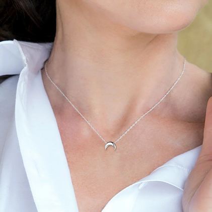 925 Silver Moon Necklace 