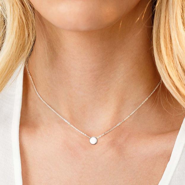 925 Silver Round Pendant Necklace
