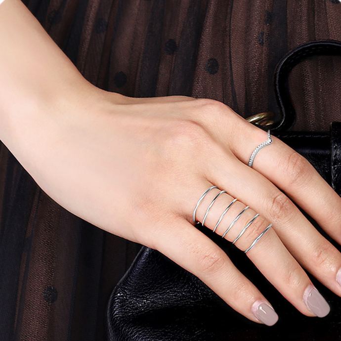 925 Silver Full-finger Ring