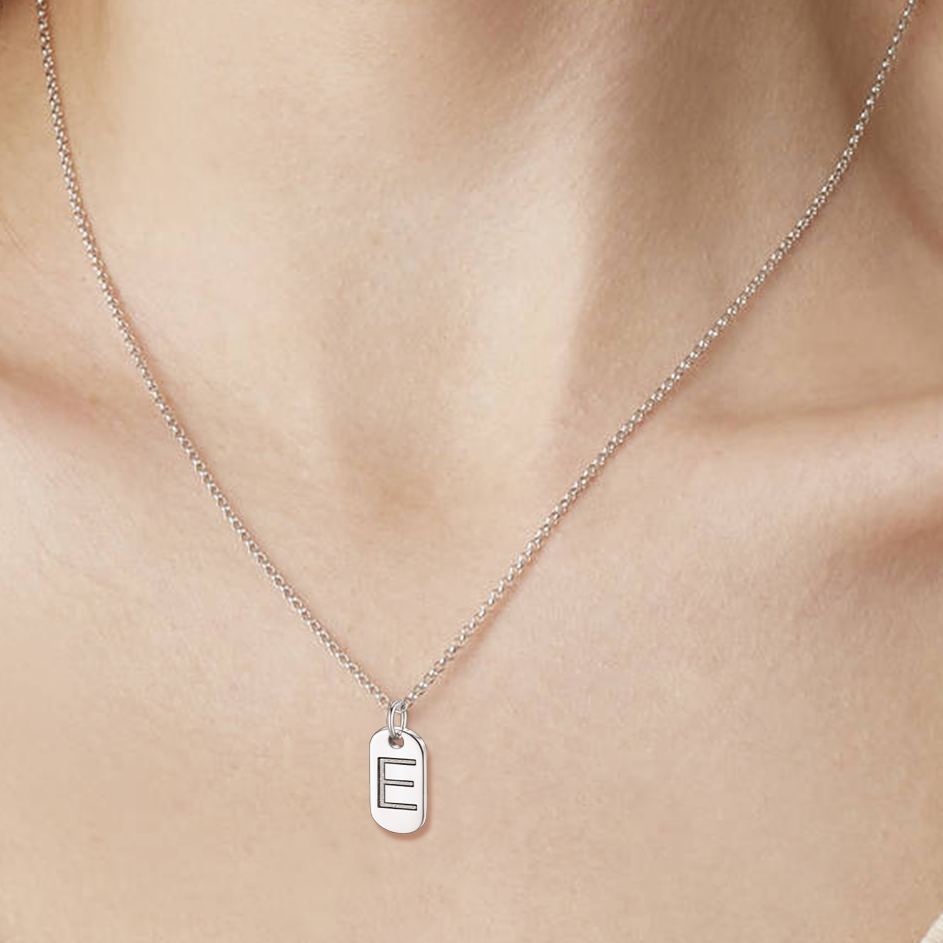 Sterling Silver Letter Necklace