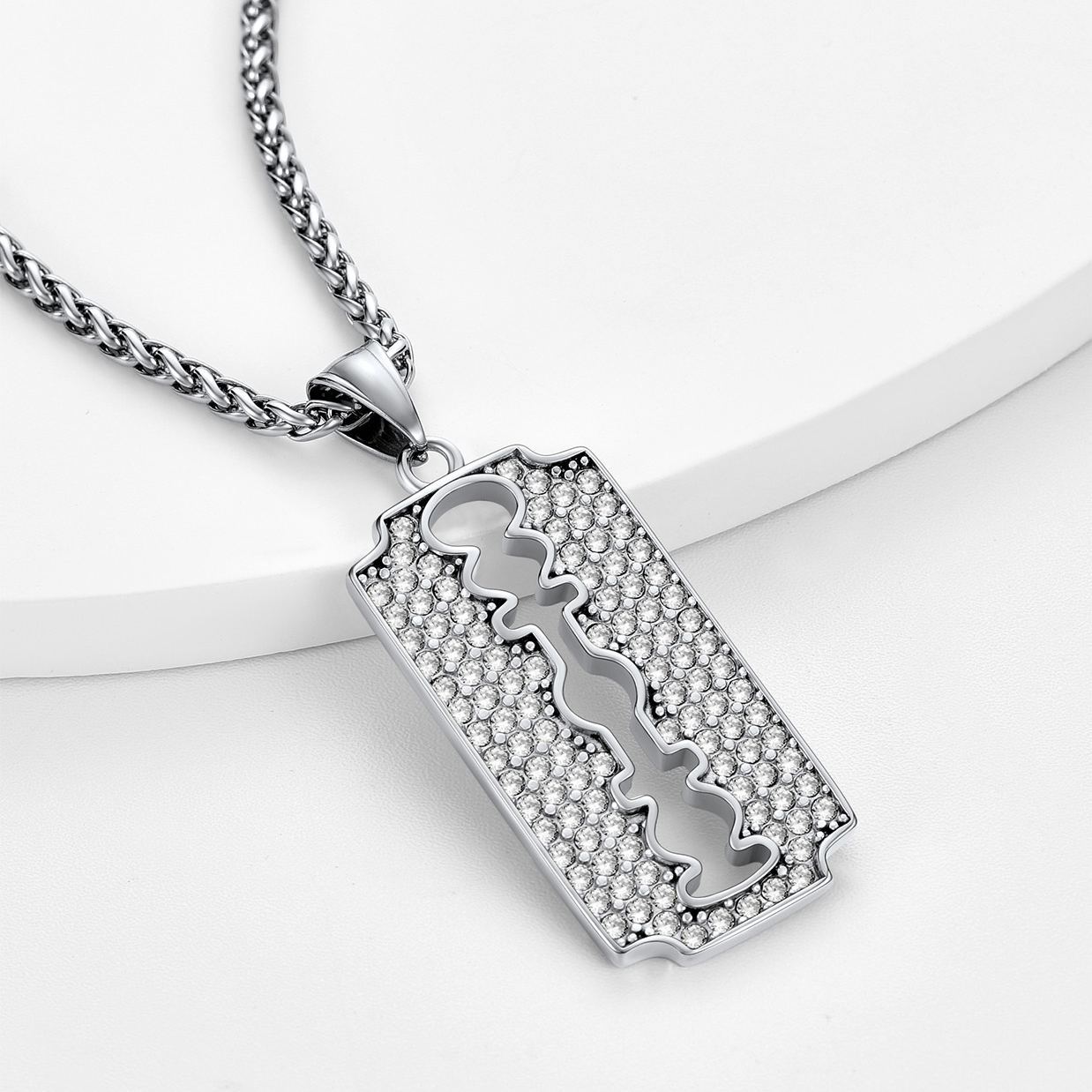 Gold Plated Razor Blade Necklace