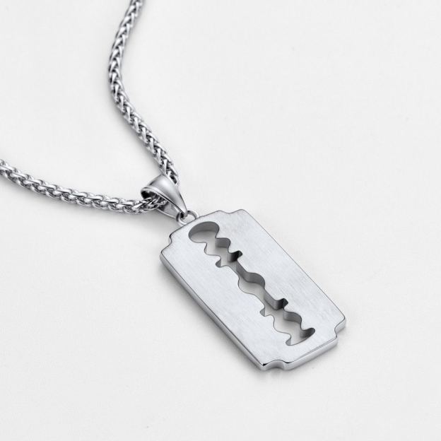 Gold Plated Razor Blade Necklace