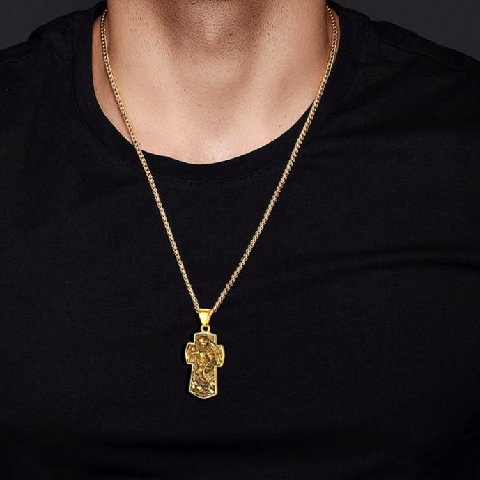 Gold Plated Cross Pendant Necklace