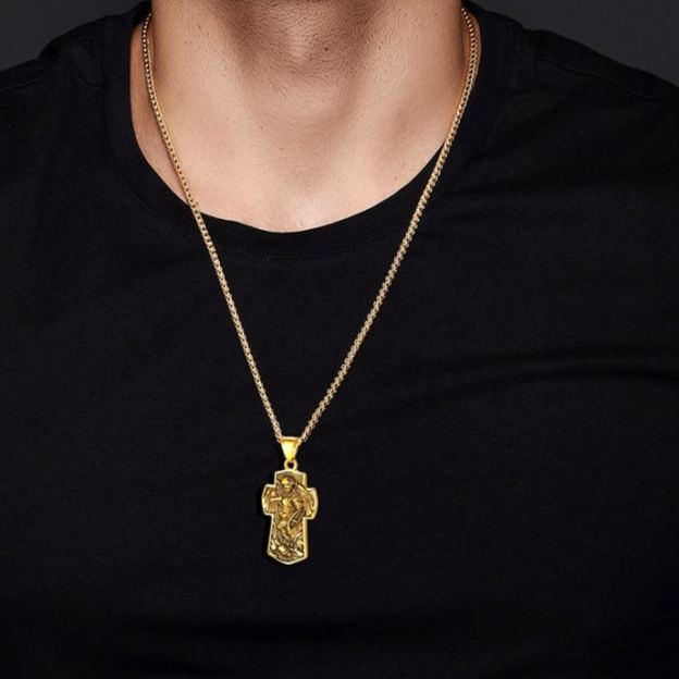 Gold Plated Cross Pendant Necklace