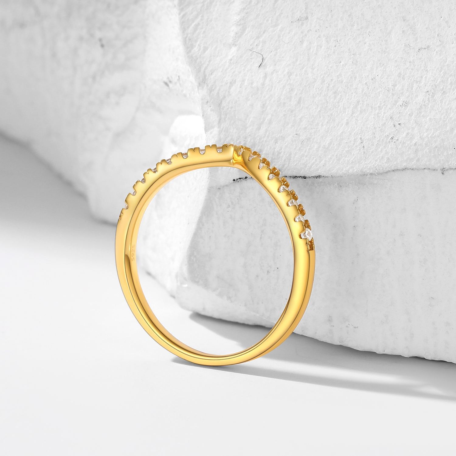 Wishbone Ring for Women Size 8
