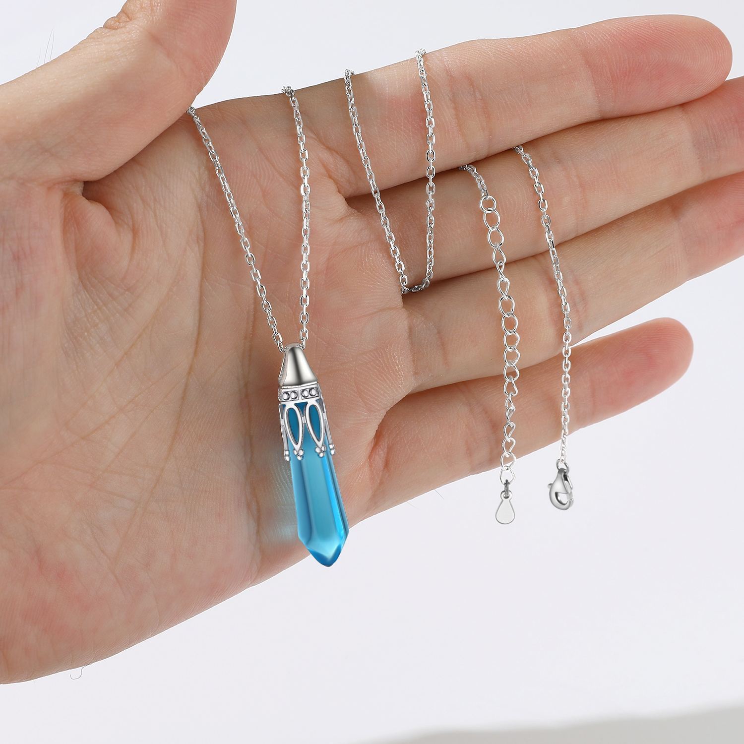 Aquamarine Cubic Zirconia Necklace