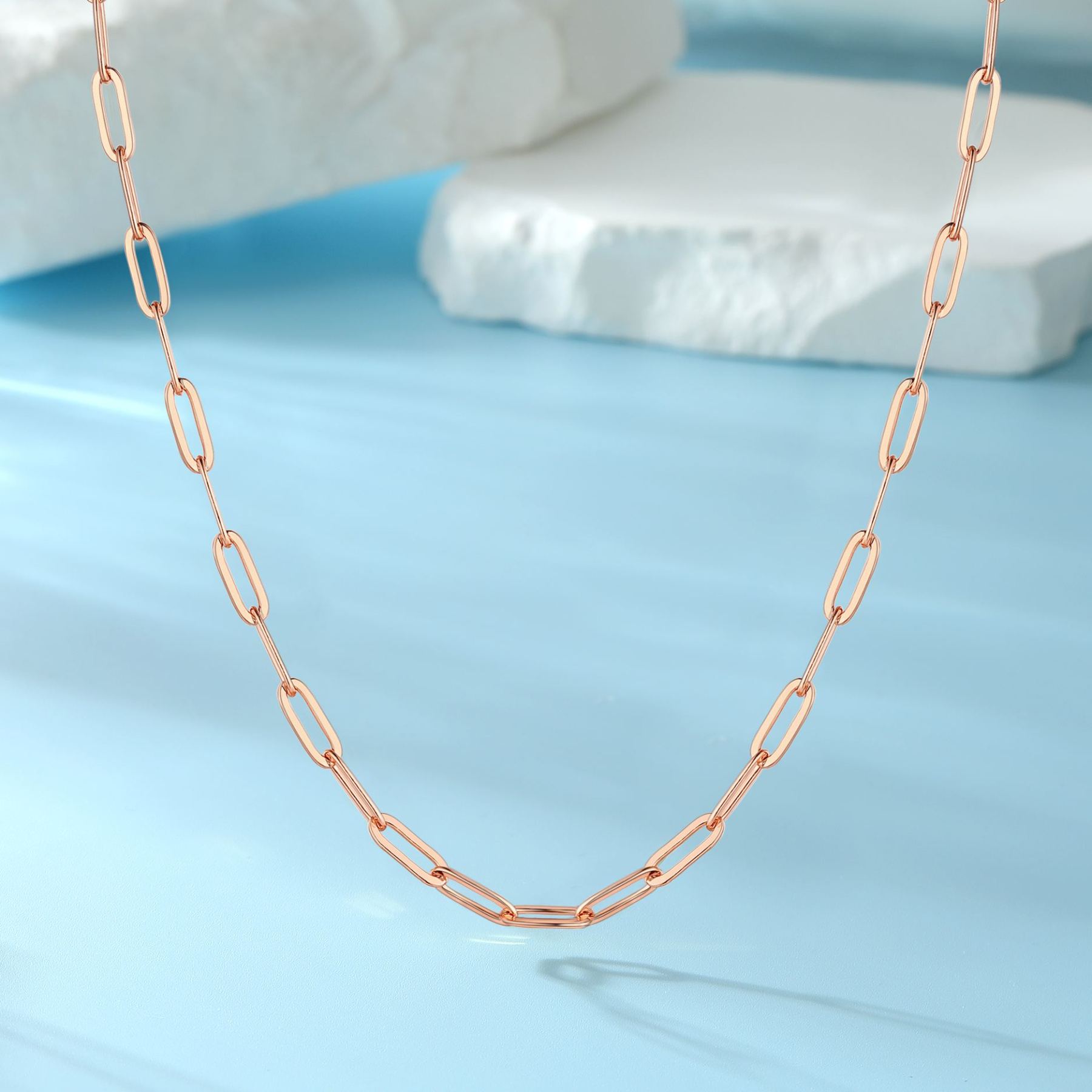 Rose Gold Paperclip Necklace