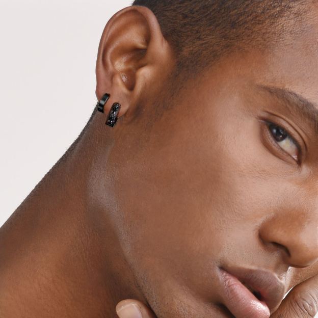 Mens Hoop & Skull Earrings