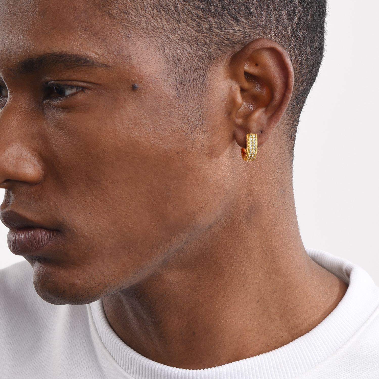 Gold Hoop Earrings for Men