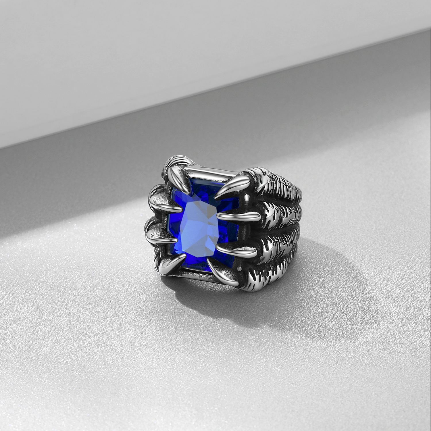 Gothic Biker Dragon Claw Ring