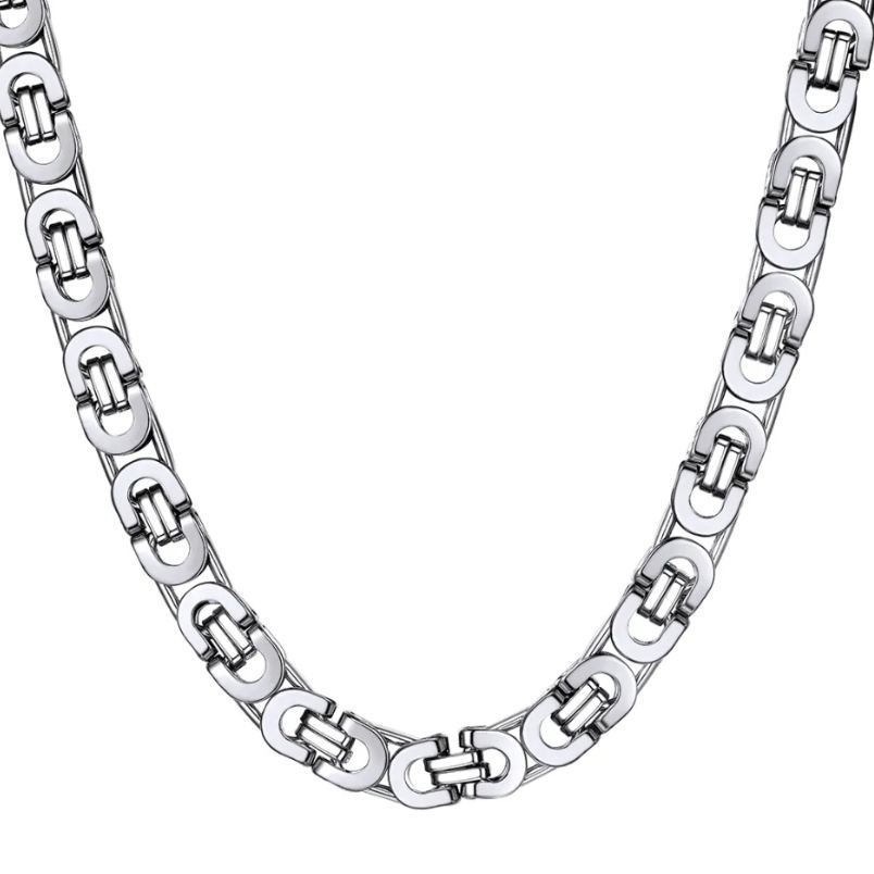 Stainless Steel Byzantine Chain Necklace