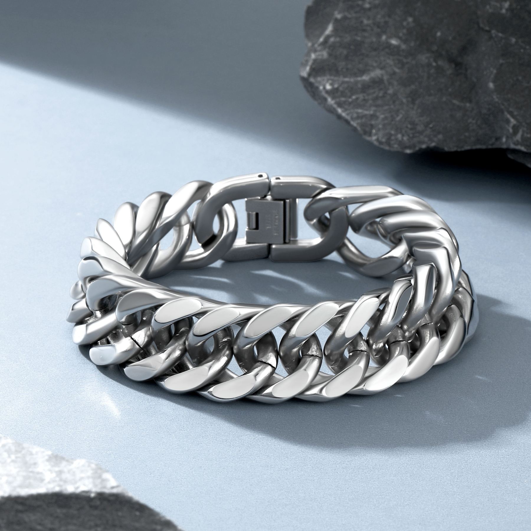 17mm Cuban Chain Bracelet