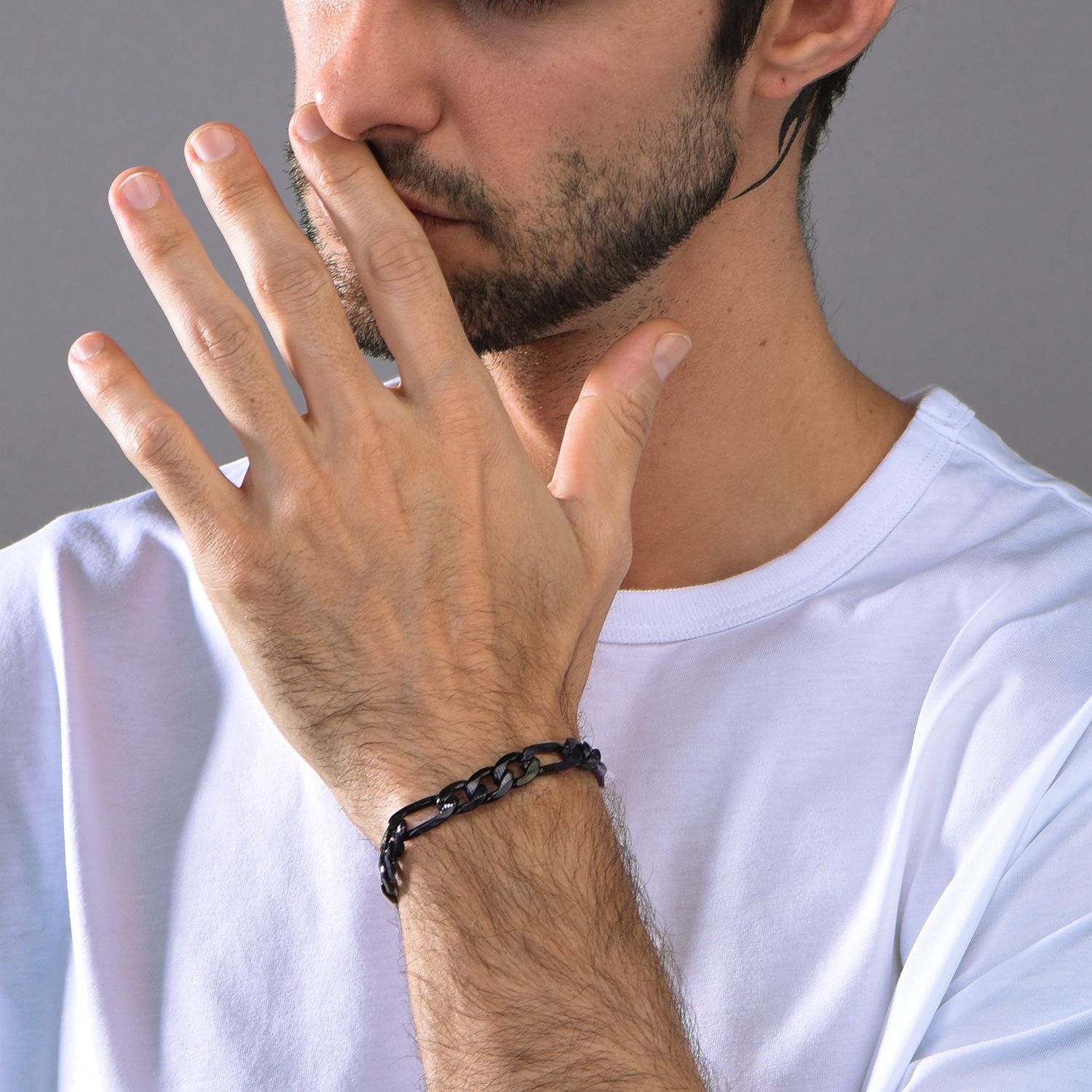 7.5mm Stainless Steel Figro Bracelet