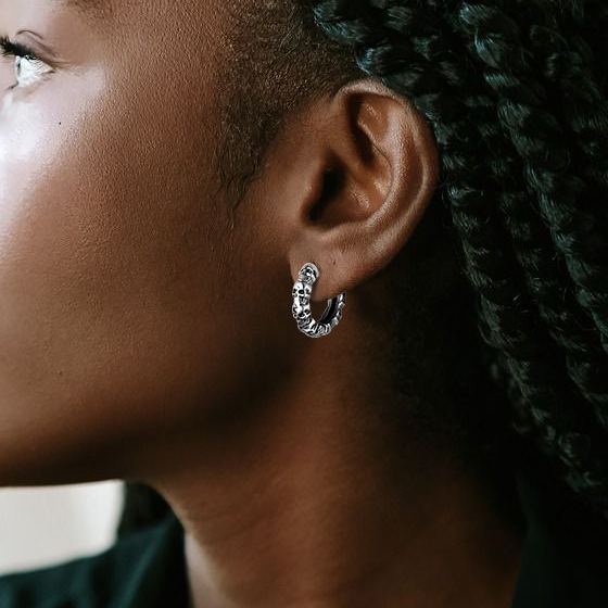 Gothic Small Hoop Earrings 
