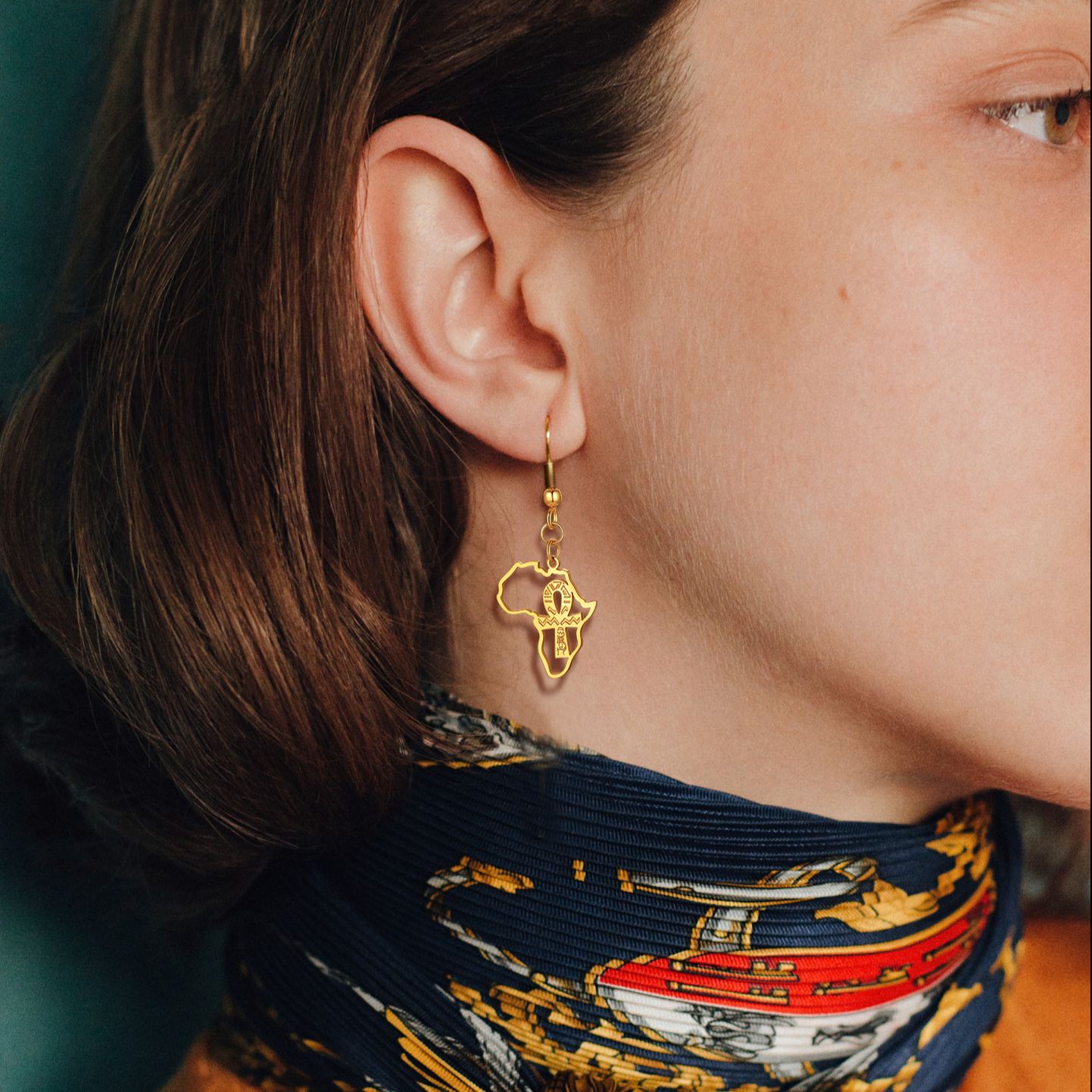 Women's African Ankh Earrings