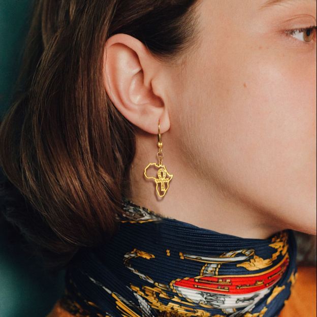 Women's African Ankh Earrings