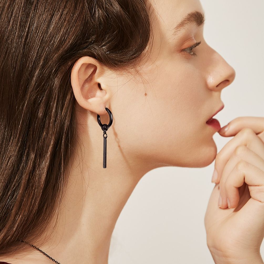 Long Dangle Geometric Earrings