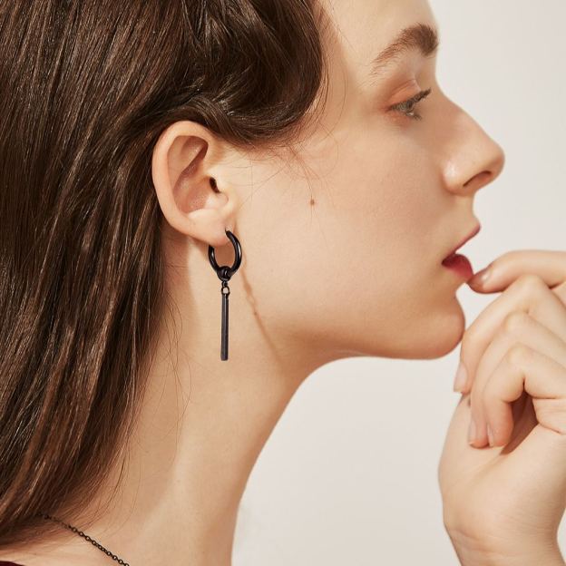 Long Dangle Geometric Earrings