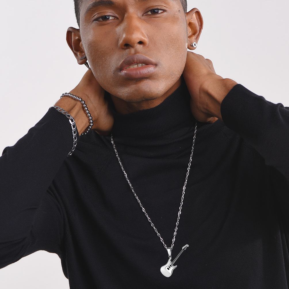 Guitar Necklace for Men Women