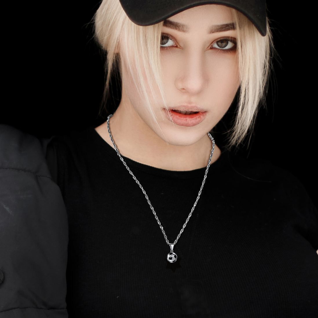 Soccer Necklace Ball Pendant