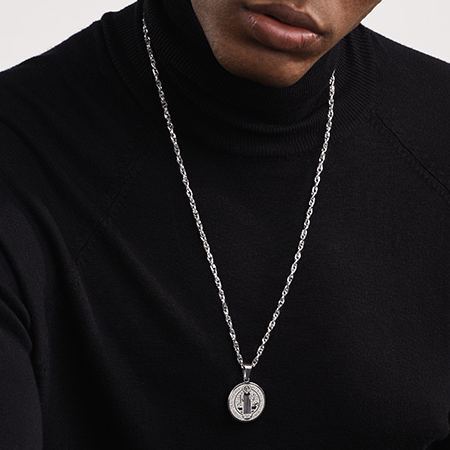 Saint Benedict Cross Medal Necklace