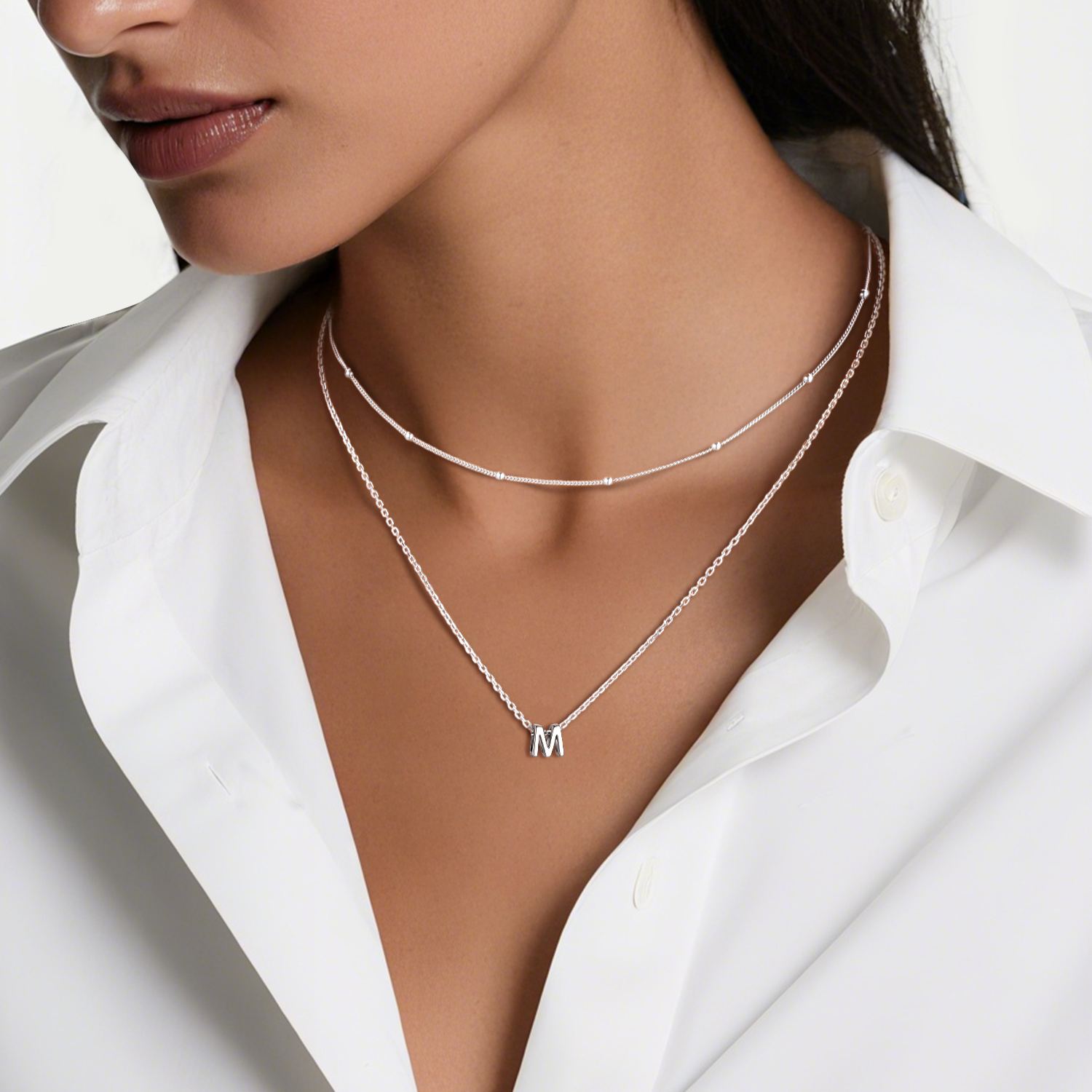 S925 Silver Double Layer Chain