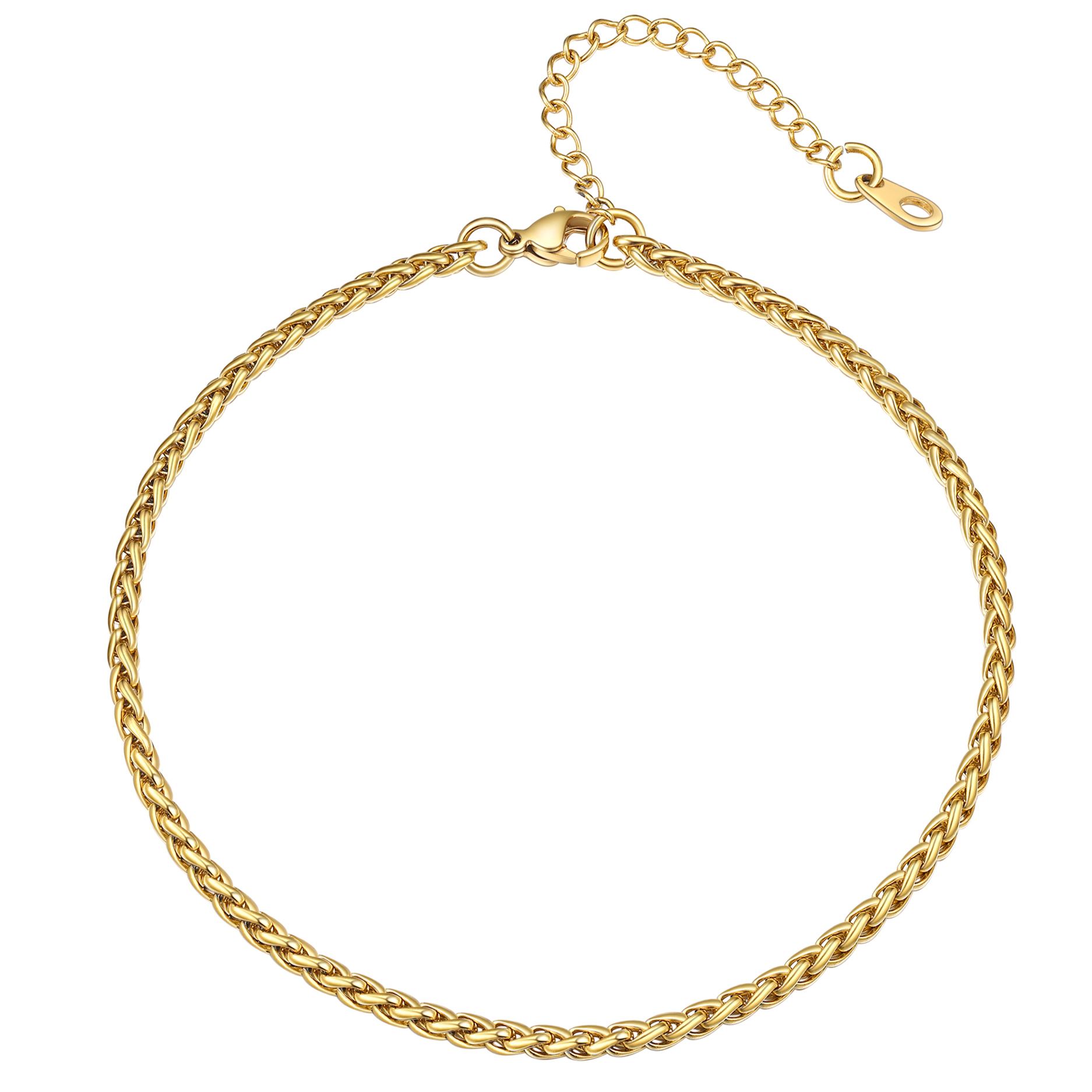 3mm Wheat Chain Anklet