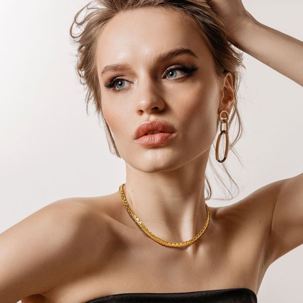 Stainless Steel Round Link Chain Necklace