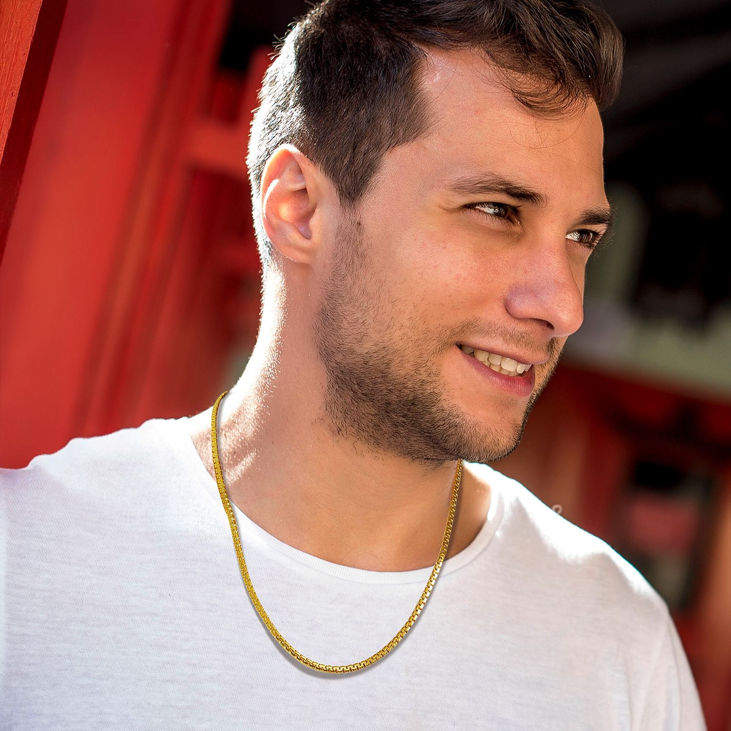 20" Black Stainless Chain Necklace